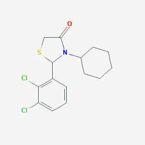 molecular formula C15H17Cl2NOS B504557 3-Cyclohexyl-2-(2,3-dichlorophenyl)-1,3-thiazolidin-4-one 