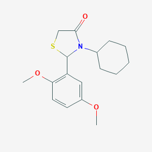 molecular formula C17H23NO3S B504558 3-Cyclohexyl-2-(2,5-dimethoxyphenyl)-1,3-thiazolidin-4-one 