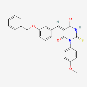 molecular formula C25H20N2O4S B5045601 (5Z)-5-[3-(benzyloxy)benzylidene]-1-(4-methoxyphenyl)-2-thioxodihydropyrimidine-4,6(1H,5H)-dione 