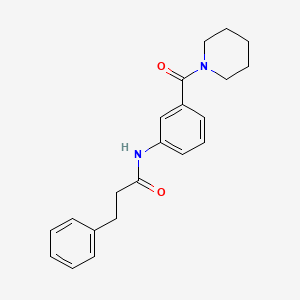 molecular formula C21H24N2O2 B5045609 3-phenyl-N-[3-(1-piperidinylcarbonyl)phenyl]propanamide 