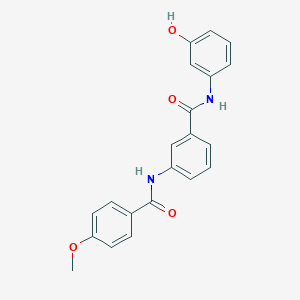 N-(3-hydroxyphenyl)-3-[(4-methoxybenzoyl)amino]benzamide