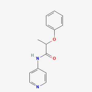 molecular formula C14H14N2O2 B5045690 2-phenoxy-N-(pyridin-4-yl)propanamide CAS No. 6189-10-2