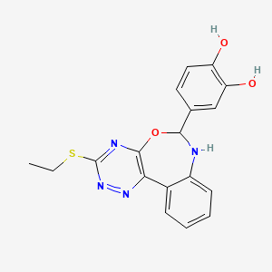 4-[3-(ethylthio)-6,7-dihydro[1,2,4]triazino[5,6-d][3,1]benzoxazepin-6-yl]-1,2-benzenediol