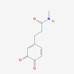 molecular formula C10H11NO3 B050457 Dihydrocaffeiyl methyl amide quinone CAS No. 124763-47-9