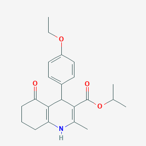 molecular formula C22H27NO4 B5045701 Propan-2-yl 4-(4-ethoxyphenyl)-2-methyl-5-oxo-1,4,5,6,7,8-hexahydroquinoline-3-carboxylate 