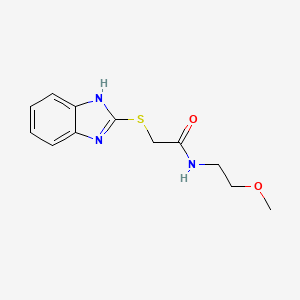 2-(1H-benzimidazol-2-ylsulfanyl)-N-(2-methoxyethyl)acetamide