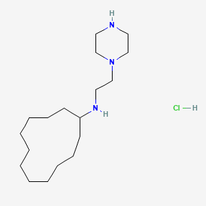 molecular formula C18H38ClN3 B5045732 N-(2-piperazin-1-ylethyl)cyclododecanamine;hydrochloride 