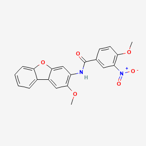 molecular formula C21H16N2O6 B5045738 4-methoxy-N-(2-methoxydibenzo[b,d]furan-3-yl)-3-nitrobenzamide 