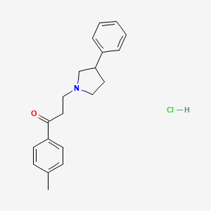 molecular formula C20H24ClNO B5045750 3-(3-Phenylpyrrolidin-1-yl)-1-(p-tolyl)propan-1-one hydrochloride 