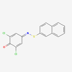 molecular formula C16H9Cl2NOS B5045803 2,6-dichlorobenzo-1,4-quinone 4-(S-2-naphthylthioxime) 