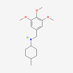 molecular formula C17H27NO3 B5045820 4-methyl-N-[(3,4,5-trimethoxyphenyl)methyl]cyclohexan-1-amine 