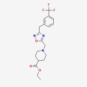 ethyl 1-({3-[3-(trifluoromethyl)benzyl]-1,2,4-oxadiazol-5-yl}methyl)-4-piperidinecarboxylate