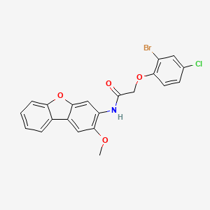 2-(2-bromo-4-chlorophenoxy)-N-(2-methoxydibenzo[b,d]furan-3-yl)acetamide