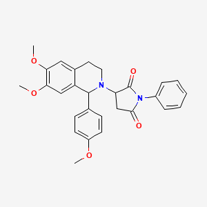 3-[6,7-dimethoxy-1-(4-methoxyphenyl)-3,4-dihydro-2(1H)-isoquinolinyl]-1-phenyl-2,5-pyrrolidinedione