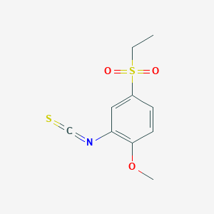 molecular formula C10H11NO3S2 B504588 Ethyl 3-isothiocyanato-4-methoxyphenyl sulfone 