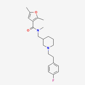 N-({1-[2-(4-fluorophenyl)ethyl]-3-piperidinyl}methyl)-N,2,5-trimethyl-3-furamide