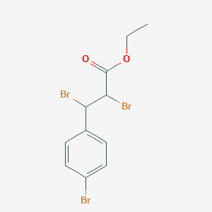 molecular formula C11H11Br3O2 B504589 Ethyl 2,3-dibromo-3-(4-bromophenyl)propanoate 