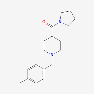 molecular formula C18H26N2O B5045890 1-(4-methylbenzyl)-4-(1-pyrrolidinylcarbonyl)piperidine 