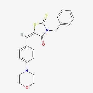 3-benzyl-5-[4-(4-morpholinyl)benzylidene]-2-thioxo-1,3-thiazolidin-4-one