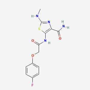 5-[2-(4-FLUOROPHENOXY)ACETAMIDO]-2-(METHYLAMINO)-1,3-THIAZOLE-4-CARBOXAMIDE