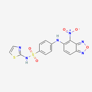 molecular formula C15H10N6O5S2 B5045954 4-[(4-nitro-2,1,3-benzoxadiazol-5-yl)amino]-N-(1,3-thiazol-2-yl)benzenesulfonamide 