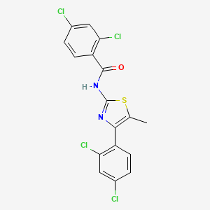 2,4-dichloro-N-[4-(2,4-dichlorophenyl)-5-methyl-1,3-thiazol-2-yl]benzamide