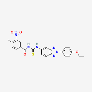 N-{[2-(4-ethoxyphenyl)-2H-benzotriazol-5-yl]carbamothioyl}-4-methyl-3-nitrobenzamide