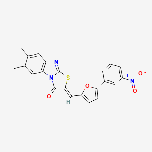 6,7-dimethyl-2-{[5-(3-nitrophenyl)-2-furyl]methylene}[1,3]thiazolo[3,2-a]benzimidazol-3(2H)-one