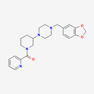 molecular formula C23H28N4O3 B5046027 1-(1,3-benzodioxol-5-ylmethyl)-4-[1-(2-pyridinylcarbonyl)-3-piperidinyl]piperazine 