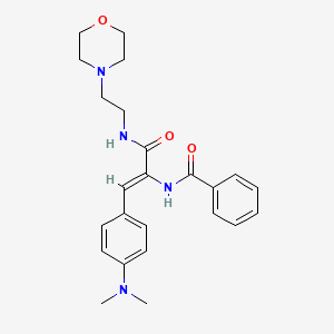 molecular formula C24H30N4O3 B5046048 (2Z)-3-[4-(DIMETHYLAMINO)PHENYL]-N-[2-(MORPHOLIN-4-YL)ETHYL]-2-(PHENYLFORMAMIDO)PROP-2-ENAMIDE 