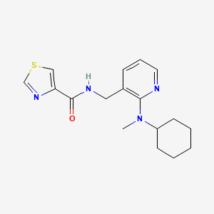 N-({2-[cyclohexyl(methyl)amino]-3-pyridinyl}methyl)-1,3-thiazole-4-carboxamide