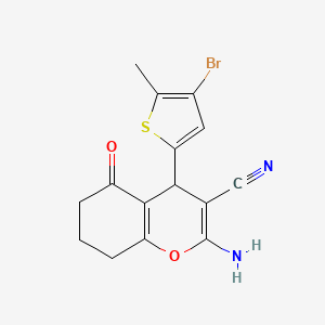 2-amino-4-(4-bromo-5-methyl-2-thienyl)-5-oxo-5,6,7,8-tetrahydro-4H-chromene-3-carbonitrile