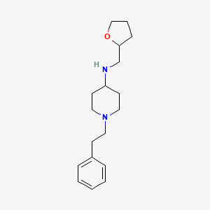 N-(oxolan-2-ylmethyl)-1-(2-phenylethyl)piperidin-4-amine