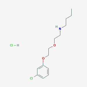 molecular formula C14H23Cl2NO2 B5046067 N-[2-[2-(3-chlorophenoxy)ethoxy]ethyl]butan-1-amine;hydrochloride 