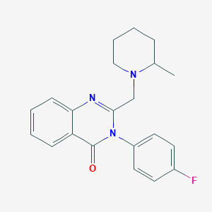 molecular formula C21H22FN3O B504608 3-(4-fluorophenyl)-2-[(2-methyl-1-piperidinyl)methyl]-4(3H)-quinazolinone 