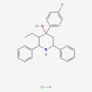 3-Ethyl-4-(4-fluoro-phenyl)-2,6-diphenyl-piperidin-4-ol