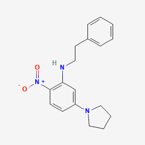 N-[2-NITRO-5-(1-PYRROLIDINYL)PHENYL]-N-PHENETHYLAMINE