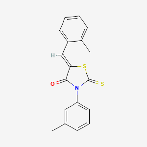 molecular formula C18H15NOS2 B5046140 5-(2-methylbenzylidene)-3-(3-methylphenyl)-2-thioxo-1,3-thiazolidin-4-one 