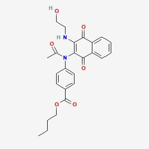 Butyl 4-[acetyl-[3-(2-hydroxyethylamino)-1,4-dioxonaphthalen-2-yl]amino]benzoate