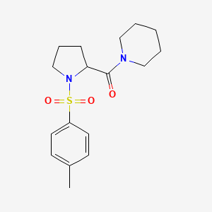 molecular formula C17H24N2O3S B5046169 [1-(4-Methylphenyl)sulfonylpyrrolidin-2-yl]-piperidin-1-ylmethanone 