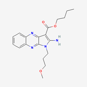 molecular formula C19H24N4O3 B5046172 butyl 2-amino-1-(3-methoxypropyl)-1H-pyrrolo[2,3-b]quinoxaline-3-carboxylate 