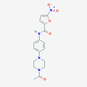 molecular formula C17H18N4O5 B504619 N-[4-(4-acetyl-1-piperazinyl)phenyl]-5-nitro-2-furamide 