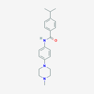 molecular formula C21H27N3O B504621 4-isopropyl-N-[4-(4-methyl-1-piperazinyl)phenyl]benzamide 