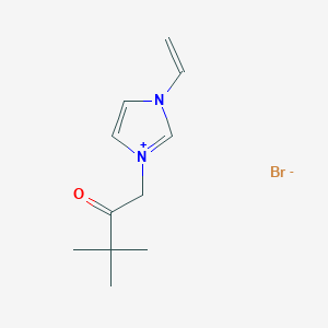 molecular formula C11H17BrN2O B5046213 3-(3,3-dimethyl-2-oxobutyl)-1-vinyl-1H-imidazol-3-ium bromide 