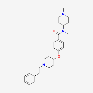 molecular formula C27H37N3O2 B5046230 N-methyl-N-(1-methyl-4-piperidinyl)-4-{[1-(2-phenylethyl)-4-piperidinyl]oxy}benzamide 