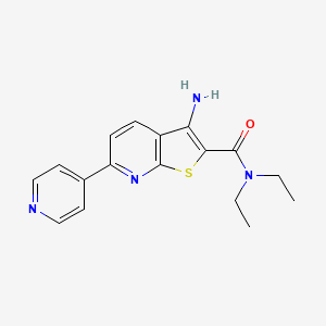 molecular formula C17H18N4OS B5046238 3-amino-N,N-diethyl-6-(pyridin-4-yl)thieno[2,3-b]pyridine-2-carboxamide 