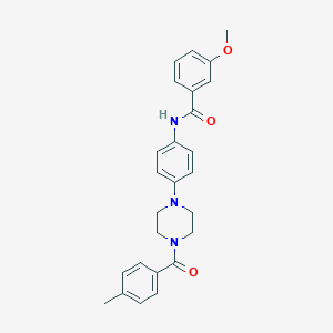 3-methoxy-N-{4-[4-(4-methylbenzoyl)-1-piperazinyl]phenyl}benzamide