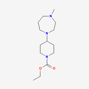 molecular formula C14H27N3O2 B5046241 ethyl 4-(4-methyl-1,4-diazepan-1-yl)-1-piperidinecarboxylate 