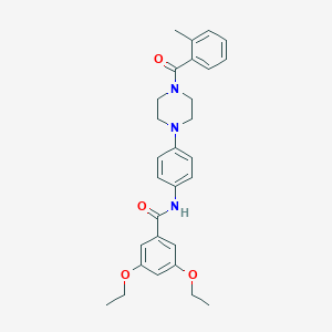 3,5-diethoxy-N-{4-[4-(2-methylbenzoyl)-1-piperazinyl]phenyl}benzamide