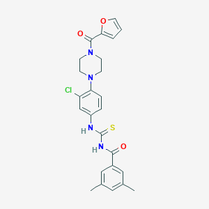 N-({3-chloro-4-[4-(furan-2-ylcarbonyl)piperazin-1-yl]phenyl}carbamothioyl)-3,5-dimethylbenzamide